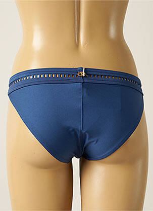 Bas de maillot de bain effet matière satinée culotte bleu IODUS femme