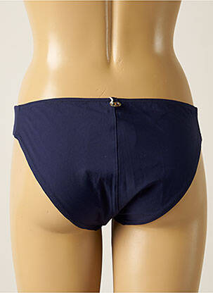 Bas de maillot de bain effet matière satinée culotte bleu IODUS femme