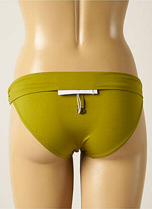 Bas de maillot de bain effet matière satinée culotte vert IODUS femme