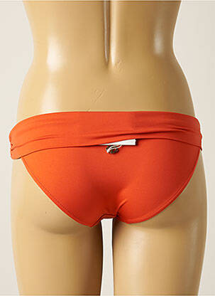 Bas de maillot de bain effet matière satinée culotte orange IODUS femme