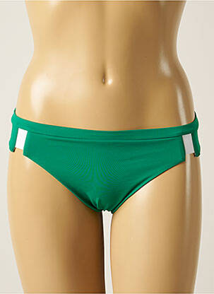 Bas de maillot de bain effet matière satinée culotte vert IODUS femme