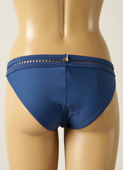 Bas de maillot de bain effet matière satinée culotte bleu IODUS femme
