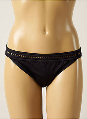 Bas de maillot de bain effet matière satinée culotte noir IODUS femme