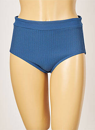 Bas de maillot de bain tissage texturé culotte bleu IODUS femme