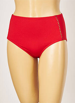 Bas de maillot de bain micro fibres culotte rouge IODUS femme