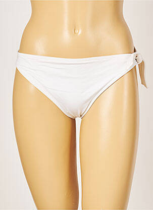 Bas de maillot de bain effet matière satinée culotte beige IODUS femme