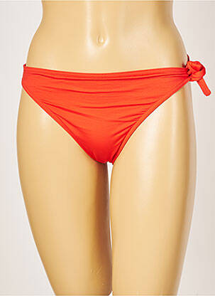 Bas de maillot de bain effet matière satinée culotte orange IODUS femme