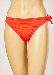 Bas de maillot de bain effet matière satinée culotte orange IODUS femme
