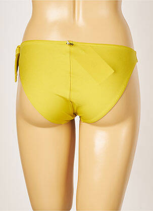 Bas de maillot de bain effet matière satinée culotte vert IODUS femme