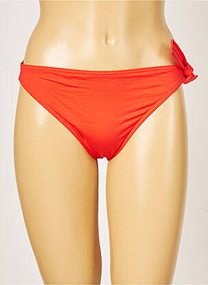 Bas de maillot de bain effet matière satinée culotte orange IODUS femme