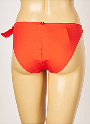 Bas de maillot de bain effet matière satinée culotte orange IODUS femme