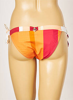 Bas de maillot de bain effet matière satinée bikini orange IODUS femme