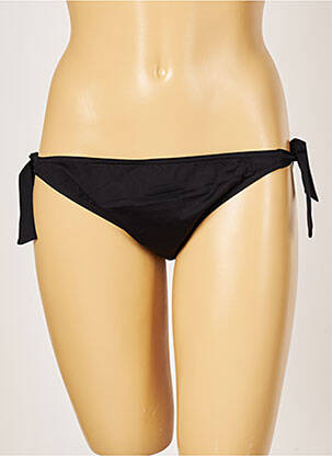Bas de maillot de bain effet matière satinée bikini noir IODUS femme