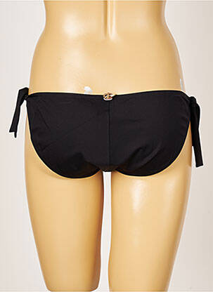 Bas de maillot de bain effet matière satinée bikini noir IODUS femme