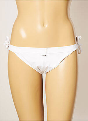 Bas de maillot de bain fermeture liens à nouer culotte blanc IODUS femme