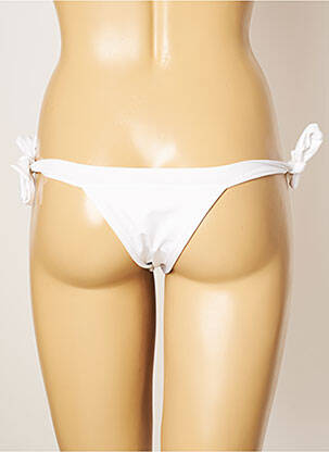 Bas de maillot de bain fermeture liens à nouer culotte blanc IODUS femme
