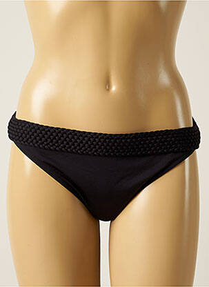 Bas de maillot de bain effet matière satinée culotte noir IODUS femme