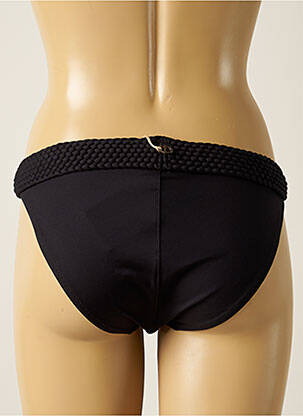 Bas de maillot de bain effet matière satinée culotte noir IODUS femme
