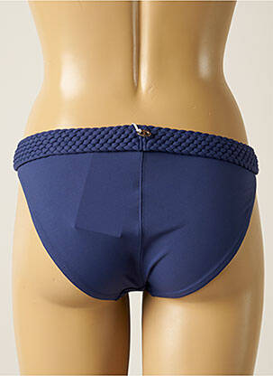 Bas de maillot de bain effet matière satinée culotte bleu IODUS femme