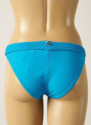 Bas de maillot de bain effet matière satinée culotte bleu IODUS femme