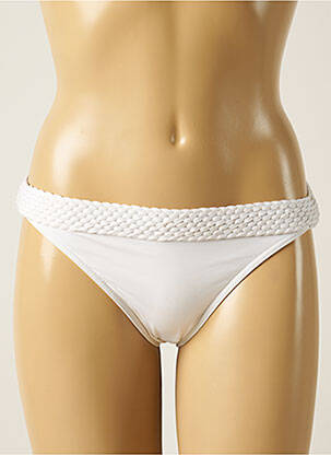 Bas de maillot de bain effet matière satinée culotte beige IODUS femme