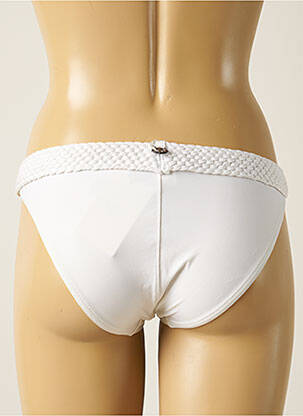 Bas de maillot de bain effet matière satinée culotte beige IODUS femme