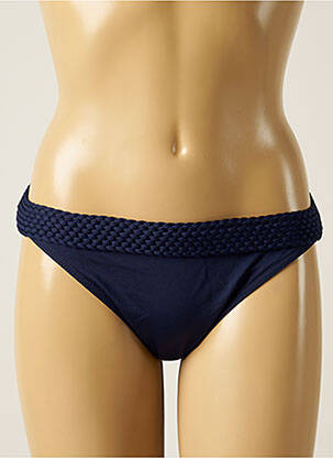 Bas de maillot de bain effet matière satinée culotte bleu IODUS femme