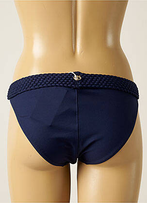 Bas de maillot de bain effet matière satinée culotte bleu IODUS femme