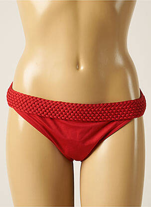 Bas de maillot de bain effet matière satinée culotte rouge IODUS femme