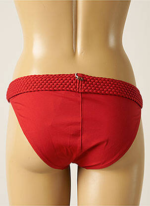 Bas de maillot de bain effet matière satinée culotte rouge IODUS femme