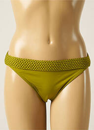 Bas de maillot de bain effet matière satinée culotte vert IODUS femme