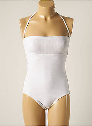Maillot de bain 1 pièce haut bandeau haut bandeau blanc IODUS femme