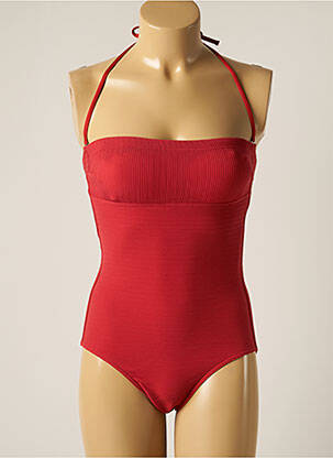 Maillot de bain 1 pièce haut bandeau haut bandeau rouge IODUS femme
