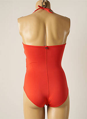 Maillot de bain 1 pièce stretch haut soutien-gorge moulé orange IODUS femme