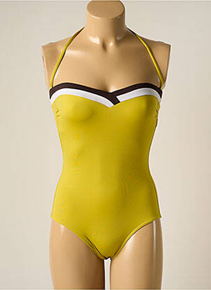 Maillot de bain 1 pièce bretelles élastiquées amovibles vert IODUS femme