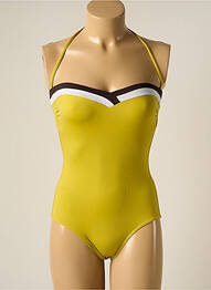 Maillot de bain 1 pièce bretelles élastiquées amovibles vert IODUS femme