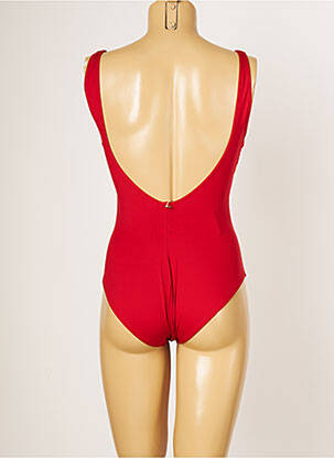 Maillot de bain 1 pièce stretch haut soutien-gorge balconnet rouge IODUS femme