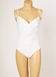 Maillot de bain 1 pièce stretch haut soutien-gorge moulé blanc IODUS femme