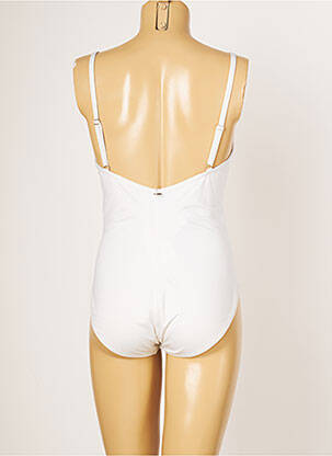 Maillot de bain 1 pièce stretch haut soutien-gorge moulé blanc IODUS femme