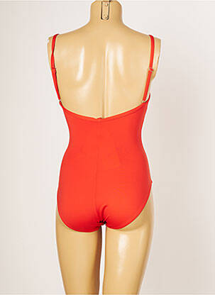 Maillot de bain 1 pièce stretch haut soutien-gorge moulé orange IODUS femme