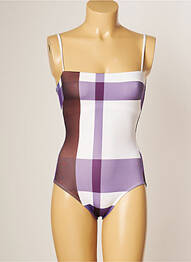 Maillot de bain 1 pièce imprimé fantaisie haut bandeau blanc IODUS femme