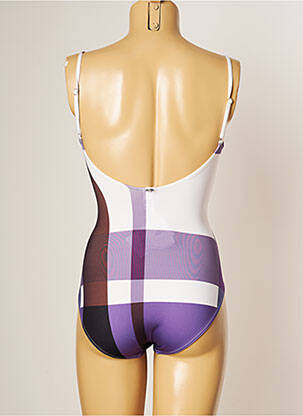 Maillot de bain 1 pièce imprimé fantaisie haut bandeau blanc IODUS femme