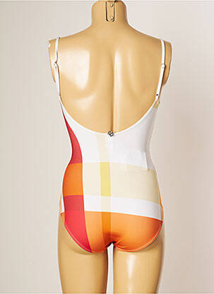 Maillot de bain 1 pièce imprimé fantaisie haut bandeau blanc IODUS femme