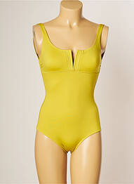 Maillot de bain 1 pièce haut bandeau haut bandeau jaune IODUS femme
