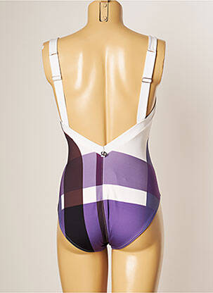 Maillot de bain 1 pièce imprimé fantaisie haut bandeau blanc IODUS femme