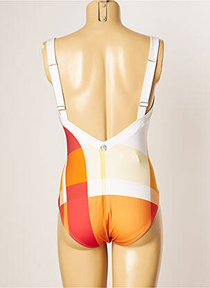 Maillot de bain 1 pièce imprimé fantaisie haut bandeau blanc IODUS femme