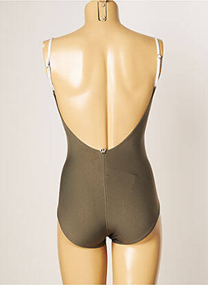 Maillot de bain 1 pièce imprimé fantaisie haut bandeau vert IODUS femme