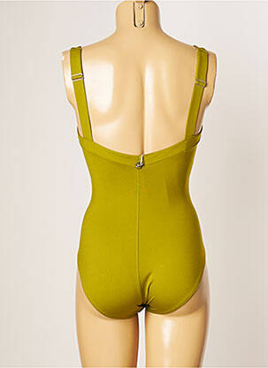 Maillot de bain 1 pièce imprimé fantaisie haut bandeau vert IODUS femme