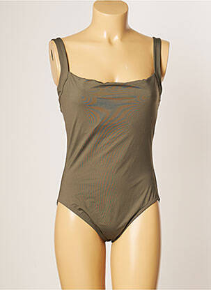 Maillot de bain 1 pièce imprimé fantaisie haut bandeau vert IODUS femme