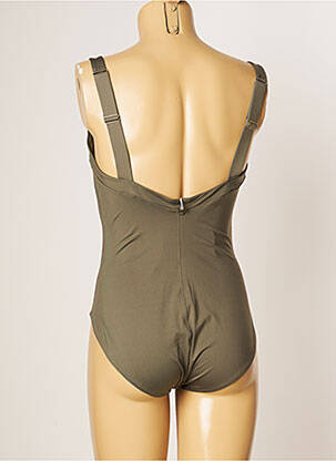 Maillot de bain 1 pièce imprimé fantaisie haut bandeau vert IODUS femme